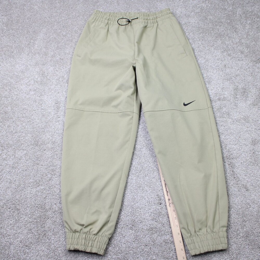 Nike Pants Womens Medium (30x28) Beige Sportswear Swoosh Woven Polyester Joggers - Picture 4 of 12